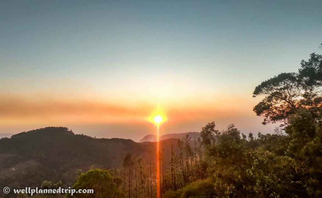 Sunset view from  Shevaroyan temple , Yercaud