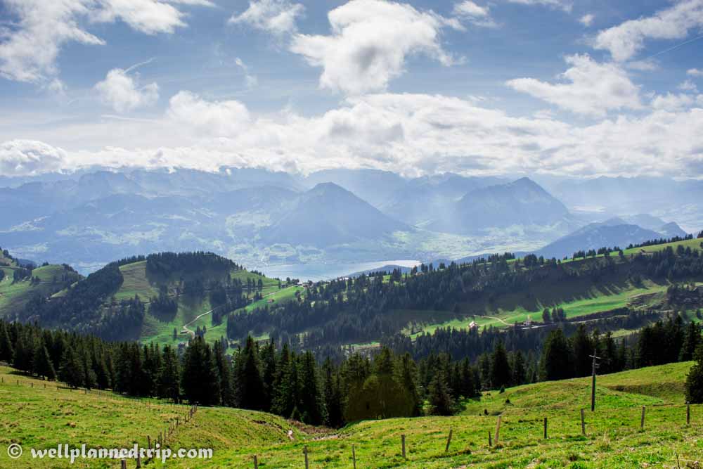 View from Mount Rigi Top, Switzerland