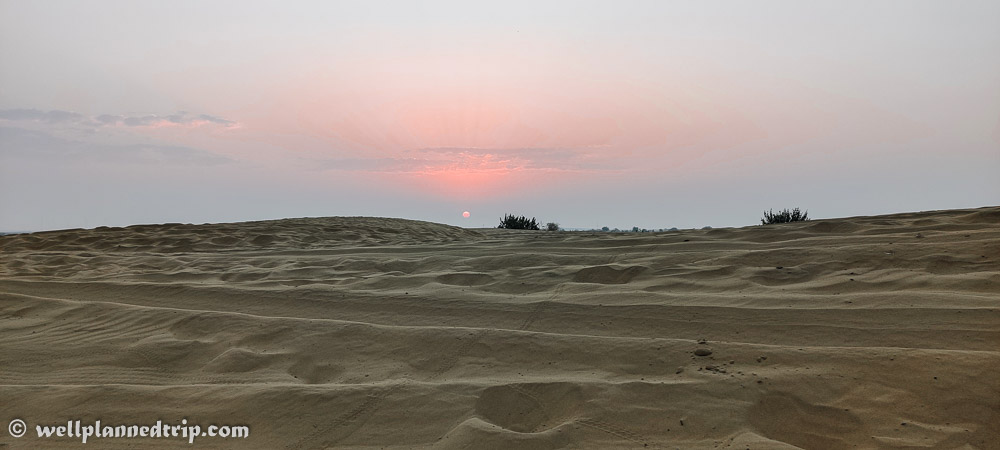 Sun rise jeep safari, Sam sand dunes, Jaisalmer, Rajasthan 